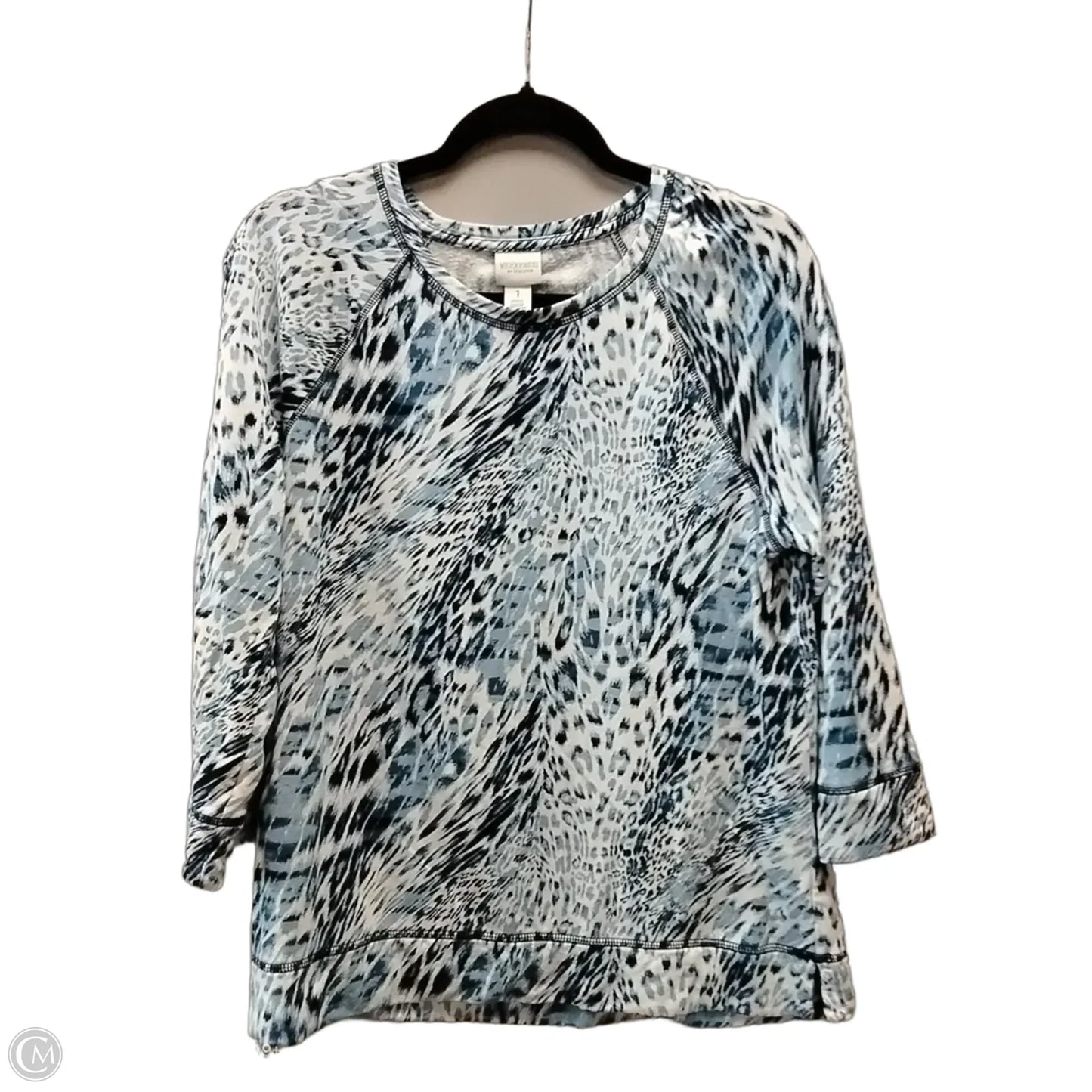 Sweatshirt Collar By Chicos In Animal Print, Size: M