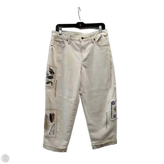 Jeans Cropped By Chicos In White, Size: 8