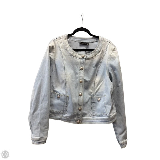 Jacket Denim By Susan Graver In Blue Denim, Size: Xl
