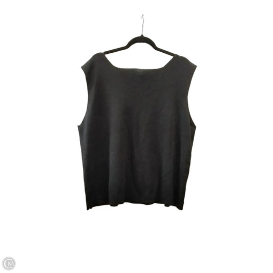 Top Short Sleeve By Coldwater Creek In Black, Size: 3x