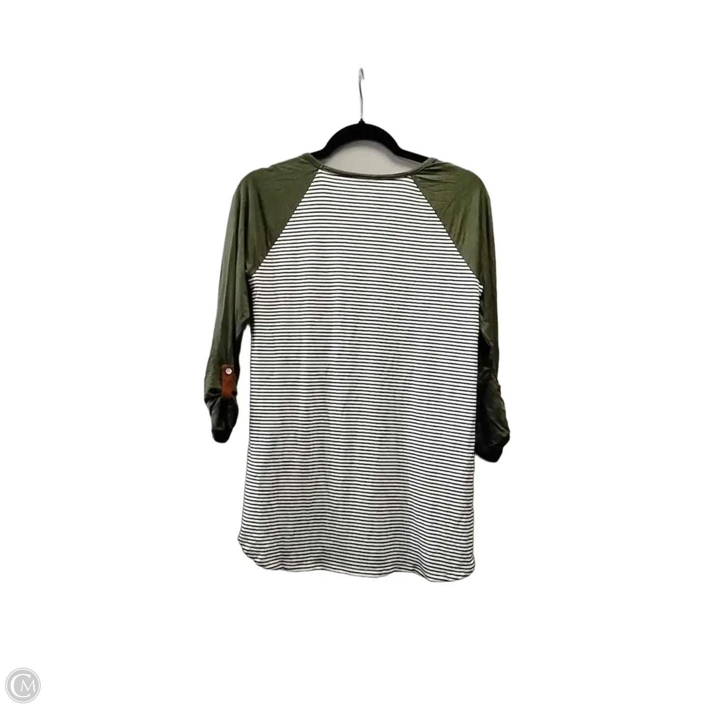Top 3/4 Sleeve By Pink Clover In Striped Pattern, Size: S