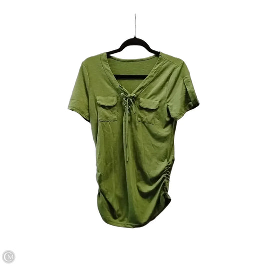 Top Short Sleeve By Cme In Green, Size: M