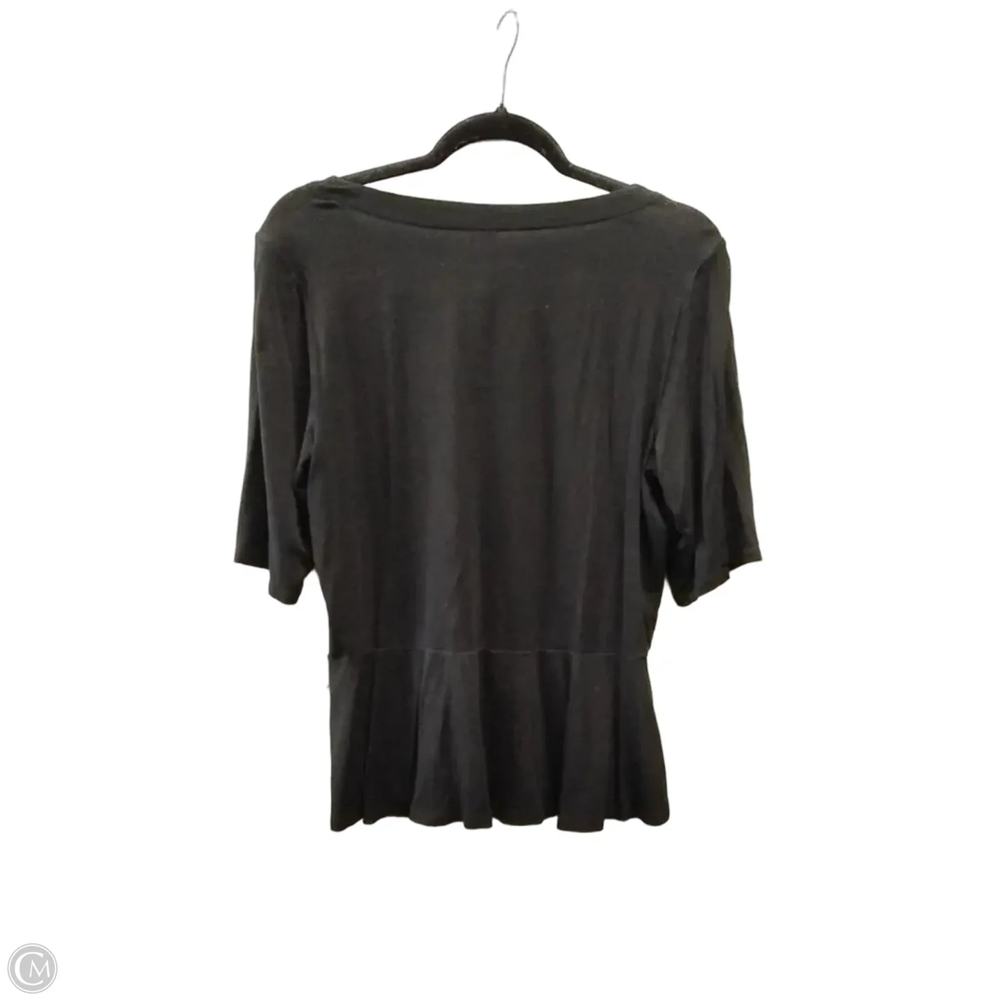 Top Short Sleeve By Liz Claiborne In Black, Size: L
