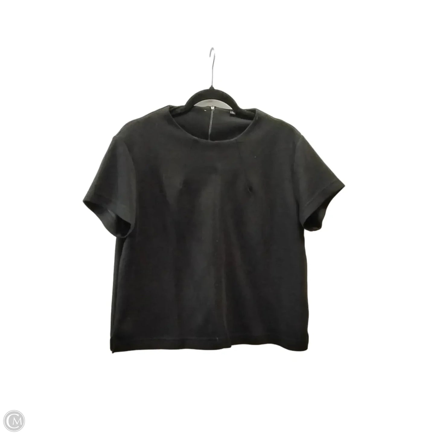 Top Short Sleeve By Cme In Black, Size: L