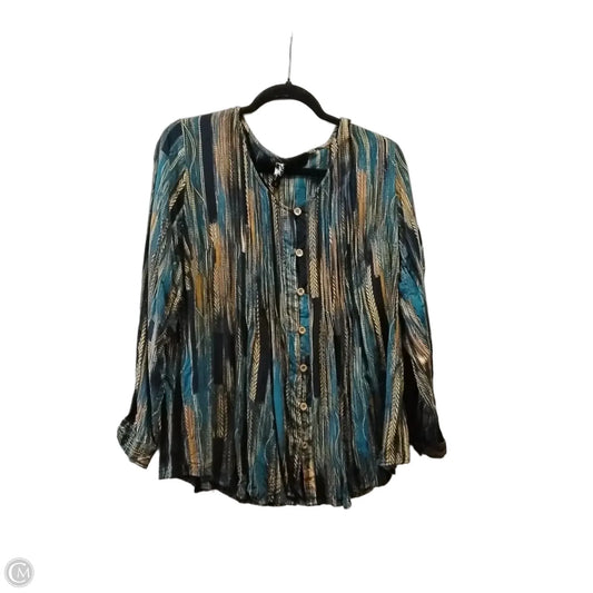 Top Long Sleeve By Ethyl In Blue, Size: L