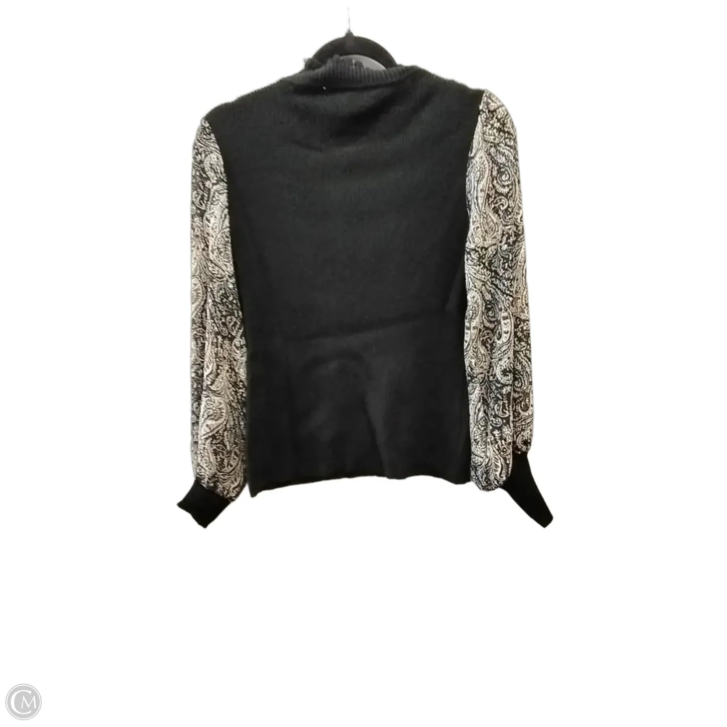 Sweater By Sioni In Black & Cream, Size: L