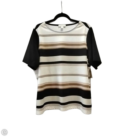 Top Short Sleeve By Coldwater Creek In Striped Pattern, Size: 2x
