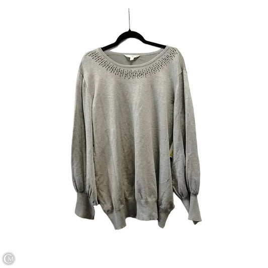 Sweater By Terra & Sky In Grey, Size: 2x