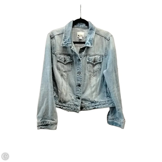 Jacket Denim By Stylus In Blue, Size: Xl