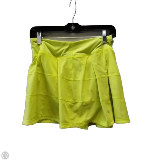 Athletic Skirt By Lululemon In Yellow, Size: 4
