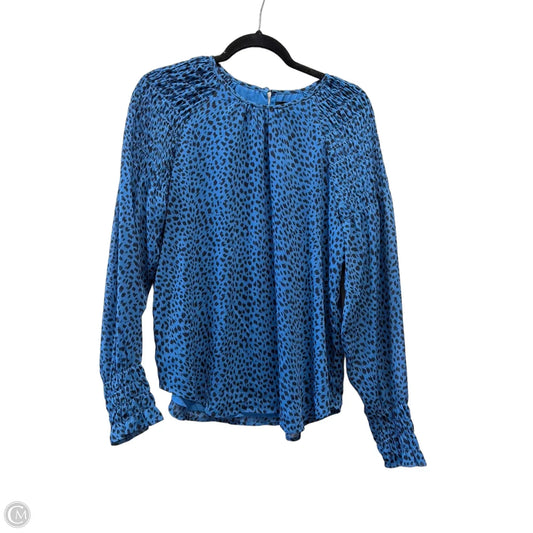 Blouse Long Sleeve By Ann Taylor In Animal Print, Size: M