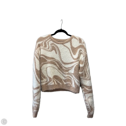 Sweater By Hollister In Brown & White, Size: L