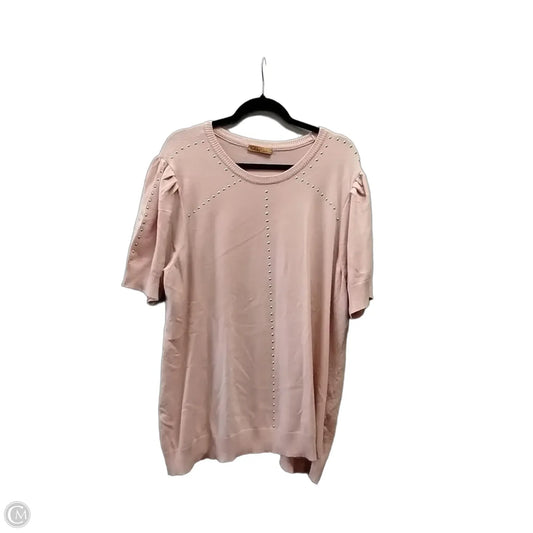 Sweater Short Sleeve By Belldini In Pink, Size: 3x