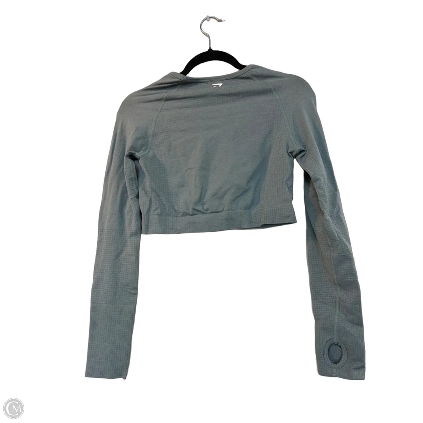 Athletic Top Long Sleeve Crewneck By Gym Shark In Blue, Size: L