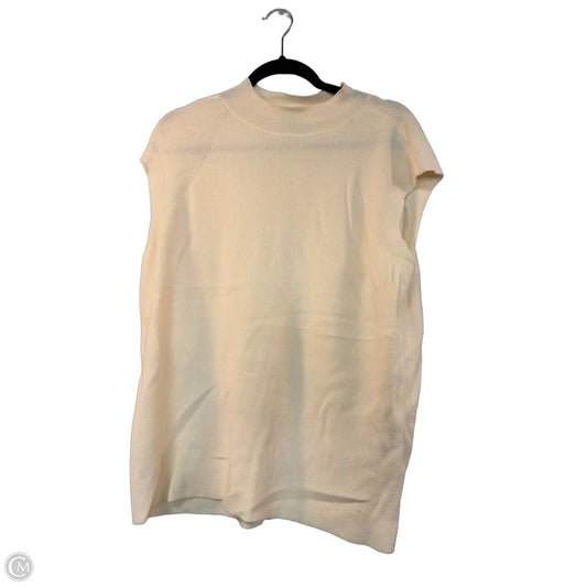 Sweater Short Sleeve By Worthington In Cream, Size: Xl