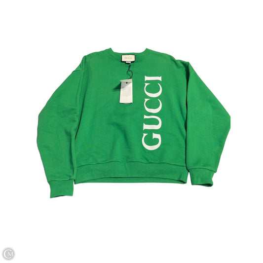 Sweatshirt Luxury Designer By Gucci In Green, Size: S