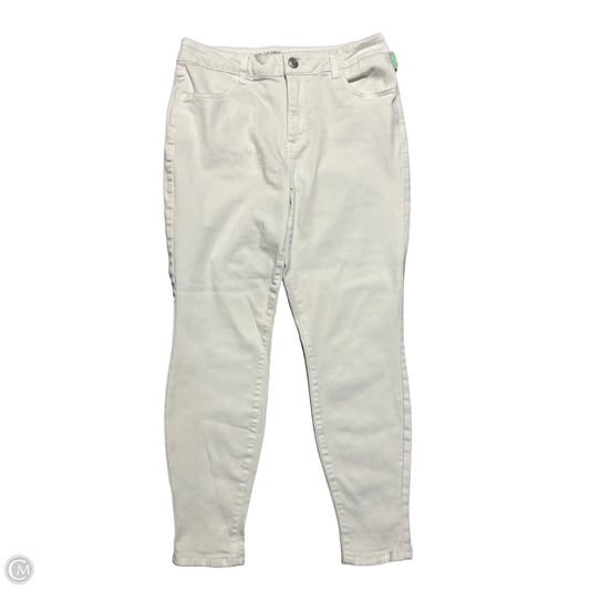 Jeans Skinny By Maurices In White Denim, Size: 10