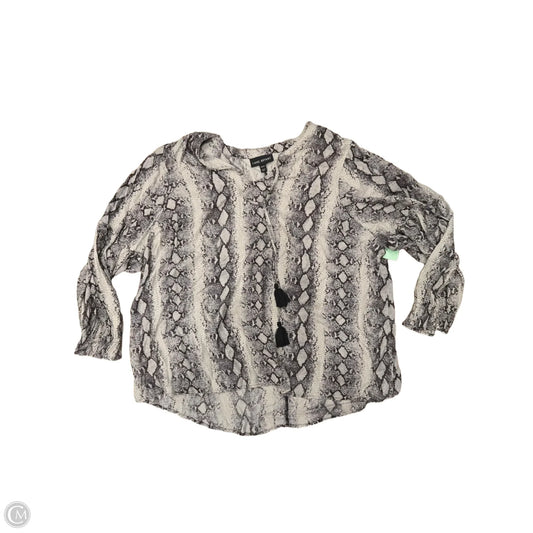 Top Long Sleeve By Lane Bryant In Snakeskin Print, Size: 1x