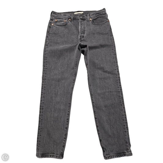 Jeans Straight By Levis In Grey Denim, Size: 8