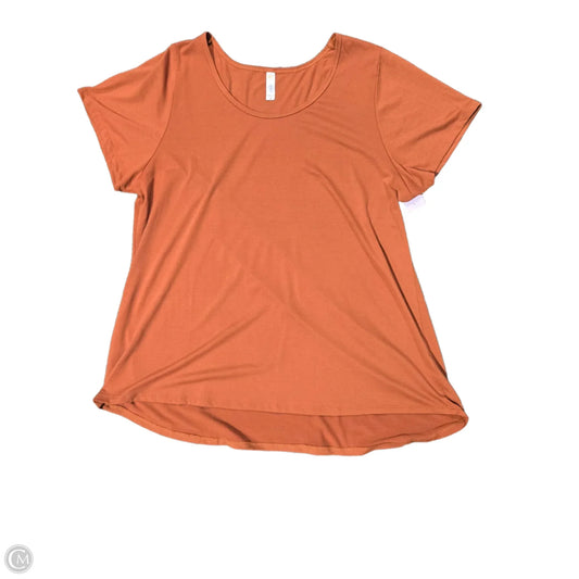 Top Short Sleeve Basic By Lularoe In Brown, Size: 3x