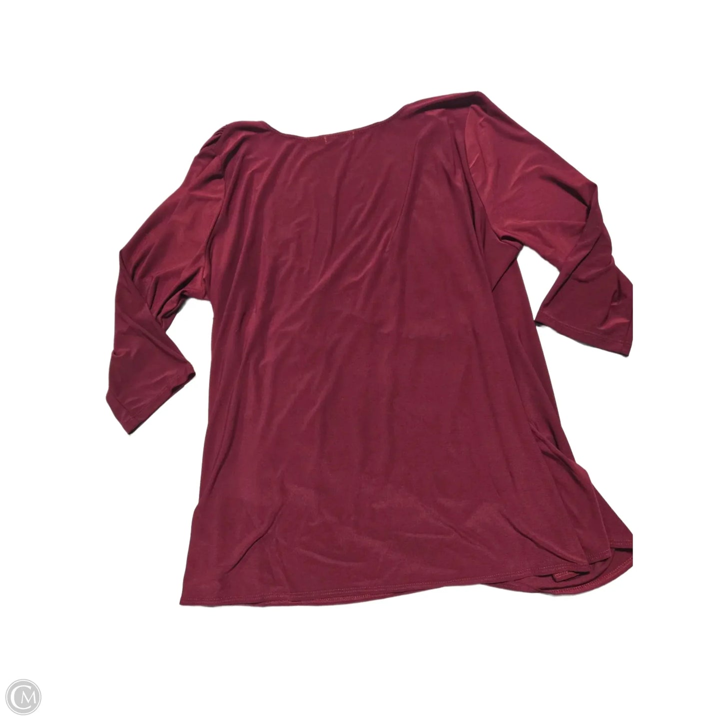 Top Long Sleeve By Cmc In Red, Size: 1x