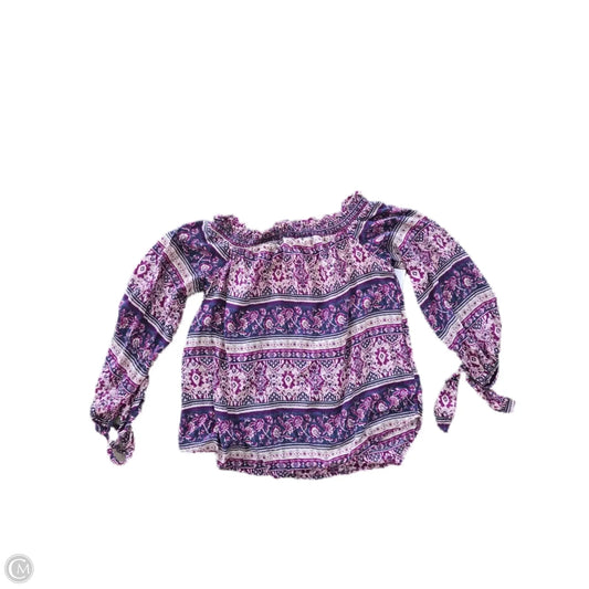 Top 3/4 Sleeve By Beachlunchlounge In Purple, Size: S