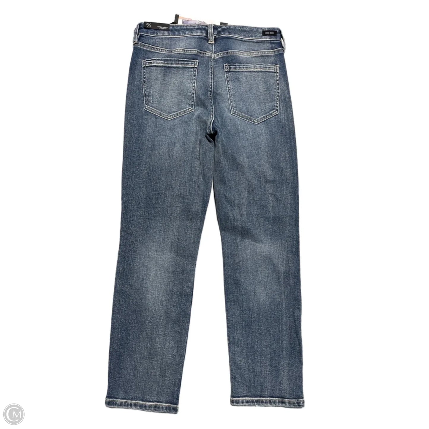 Jeans Straight By Liverpool In Blue Denim, Size: 6