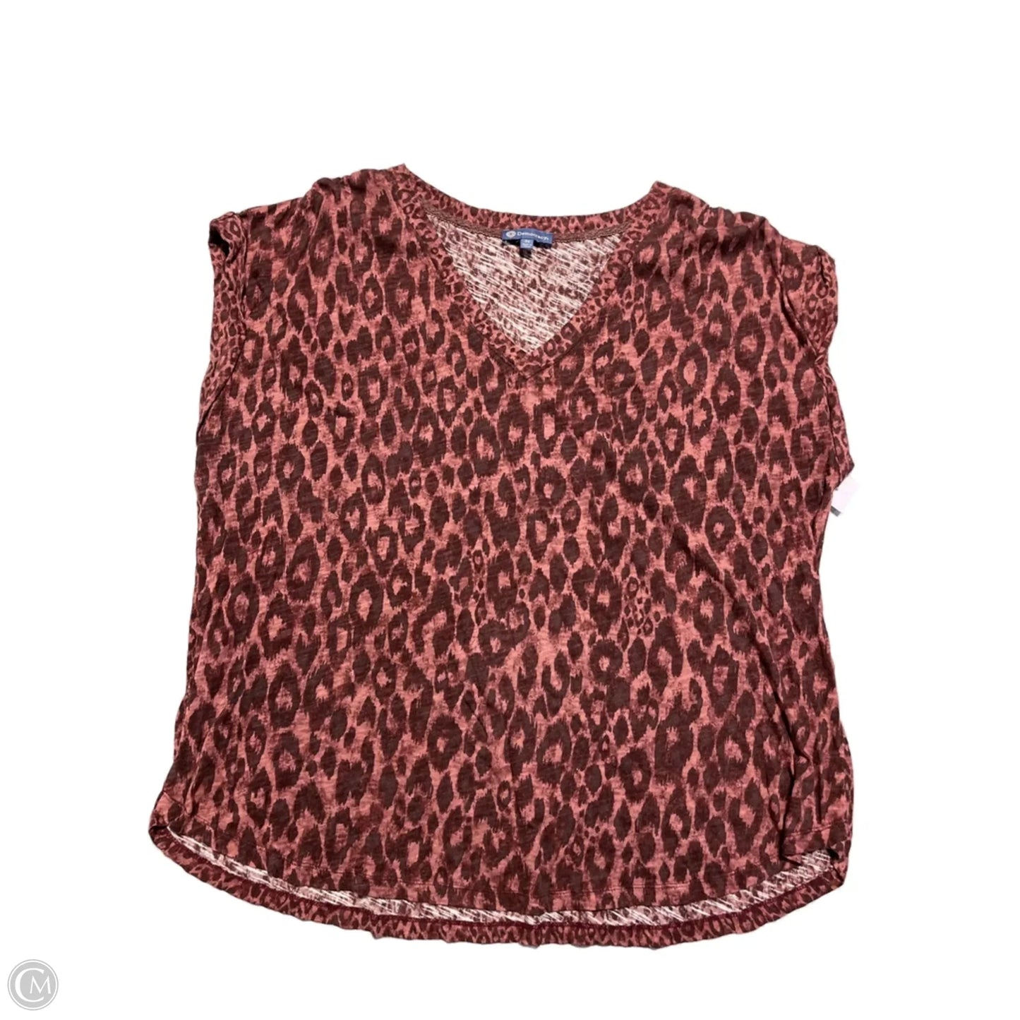 Top Short Sleeve By Democracy In Animal Print, Size: 3x