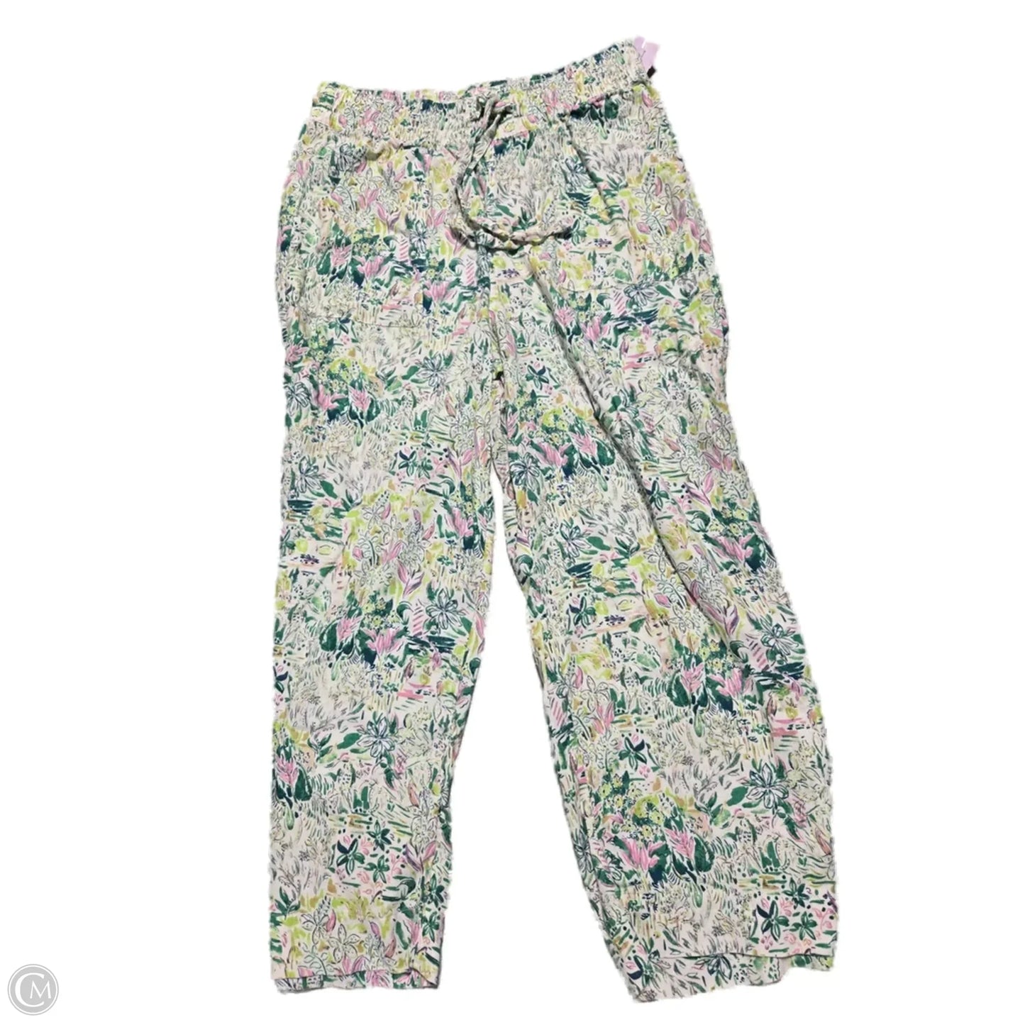 Pants Linen By Cynthia Rowley In Floral Print, Size: L