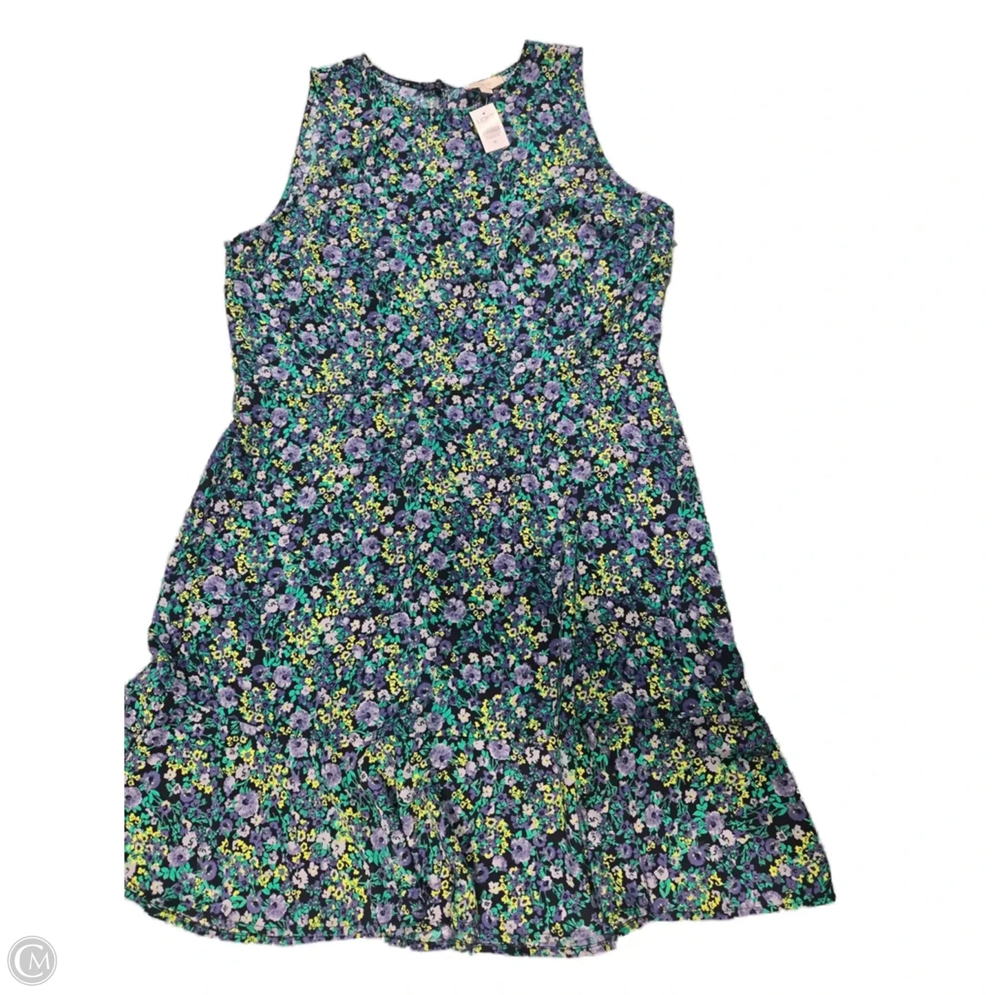 Dress Casual Midi By Loft In Floral Print, Size: Xl