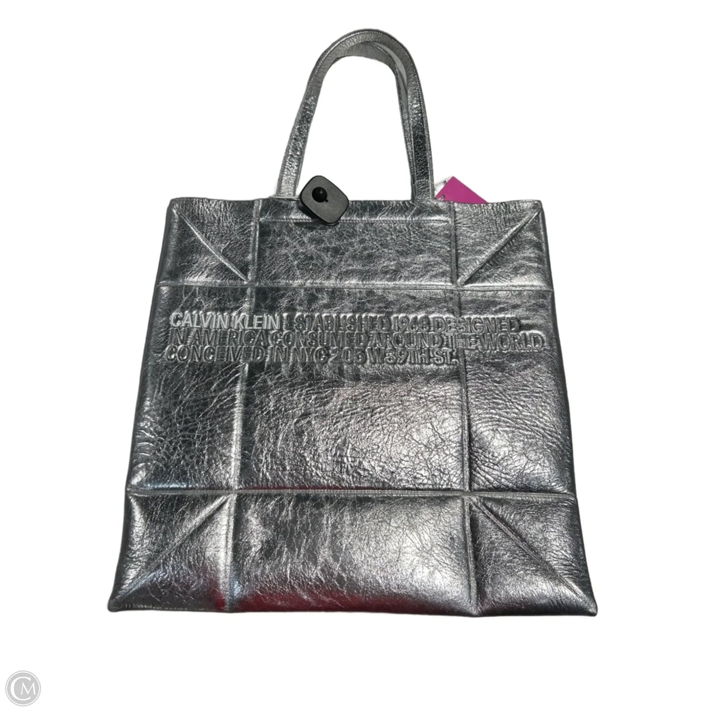 Handbag Leather By Calvin Klein, Size: Large