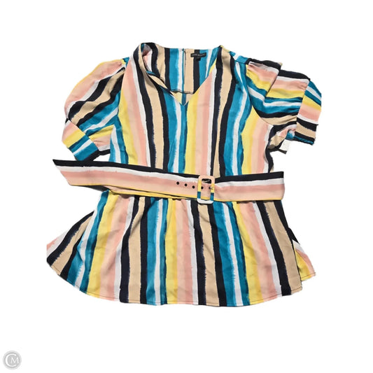 Blouse Short Sleeve By Lane Bryant In Multi-colored, Size: 2x