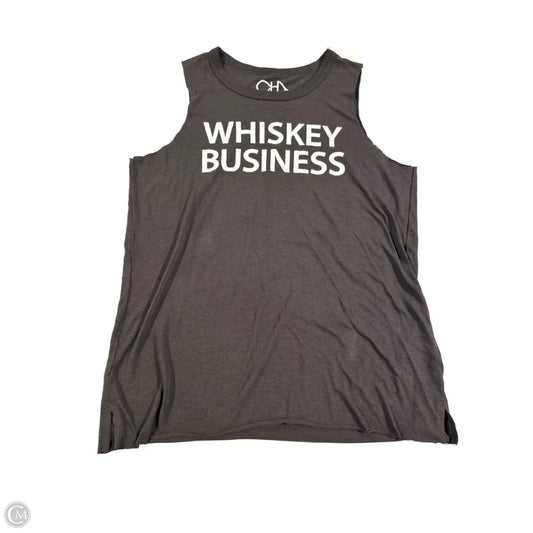 Top Sleeveless Basic By Chaser In Grey, Size: S