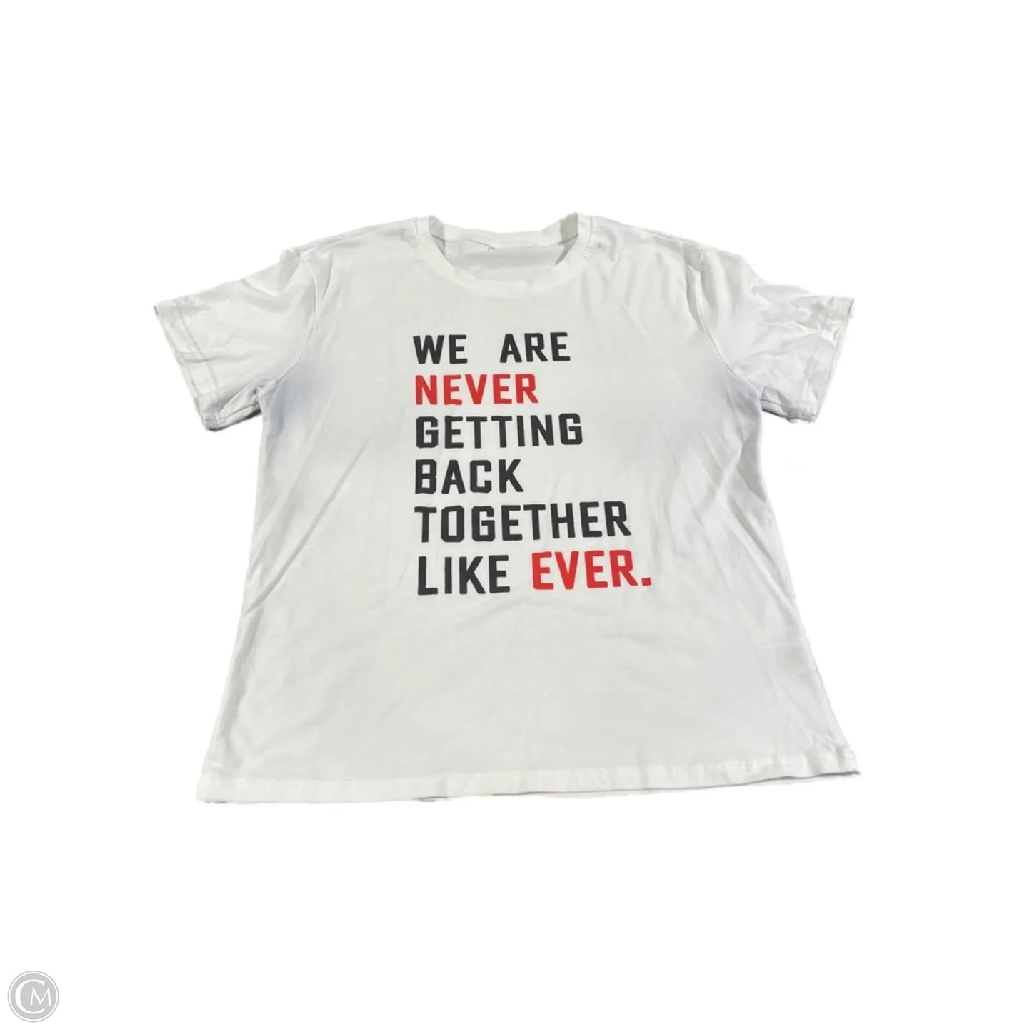 Top Short Sleeve Basic By Cmf In White, Size: L