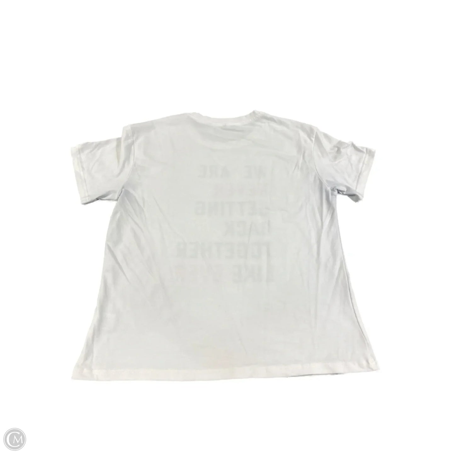 Top Short Sleeve Basic By Cmf In White, Size: L