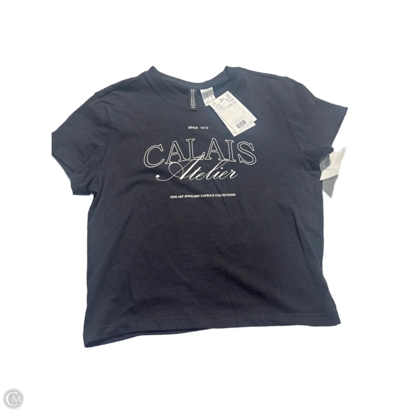 Top Short Sleeve Basic By Divided In Black, Size: Xs