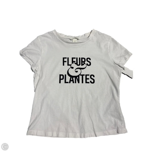 Top Short Sleeve Basic By H&m In White, Size: M