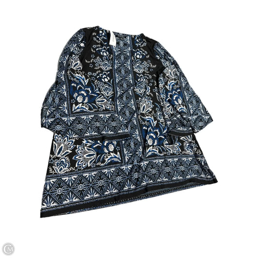 Top Long Sleeve By Dressbarn In Black & Blue, Size: 1x