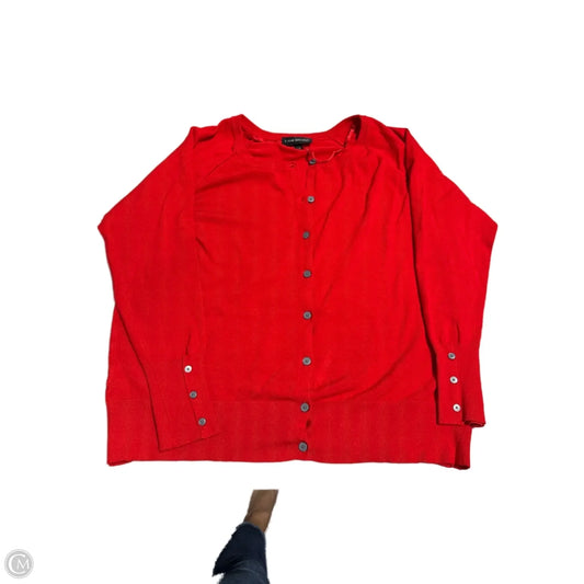 Cardigan By Lane Bryant In Red, Size: 1x