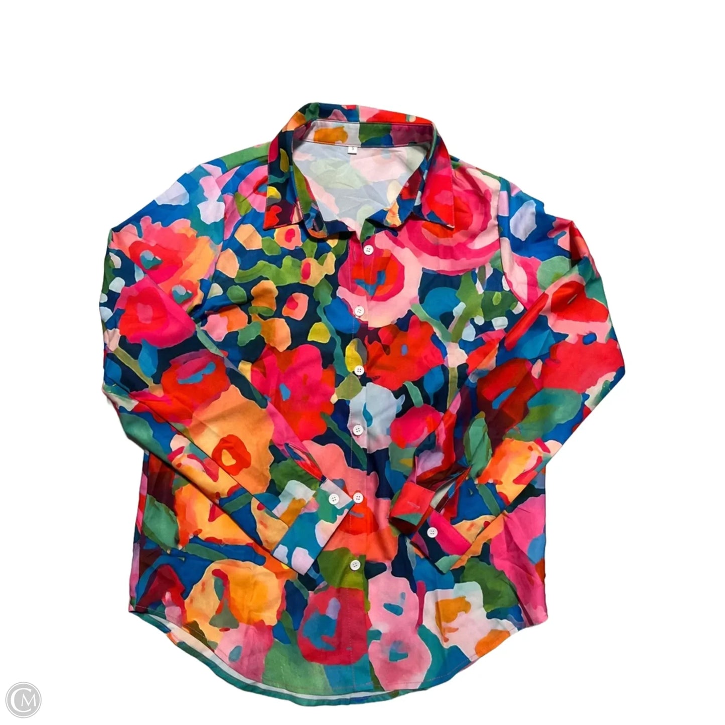 Top Long Sleeve By Cmf In Floral Print, Size: S