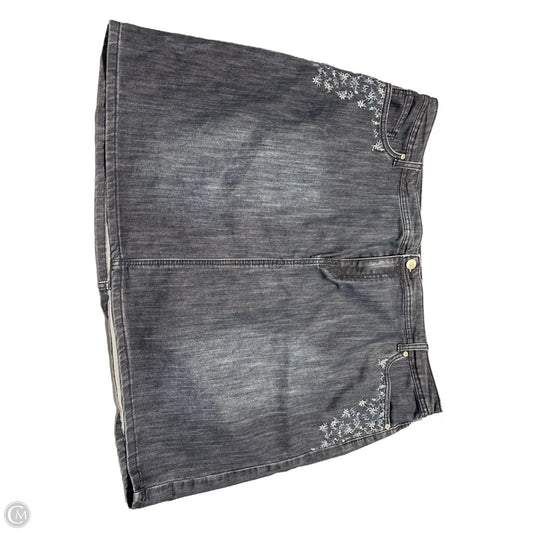 Skirt Mini & Short By Cj Banks In Blue Denim, Size: 24
