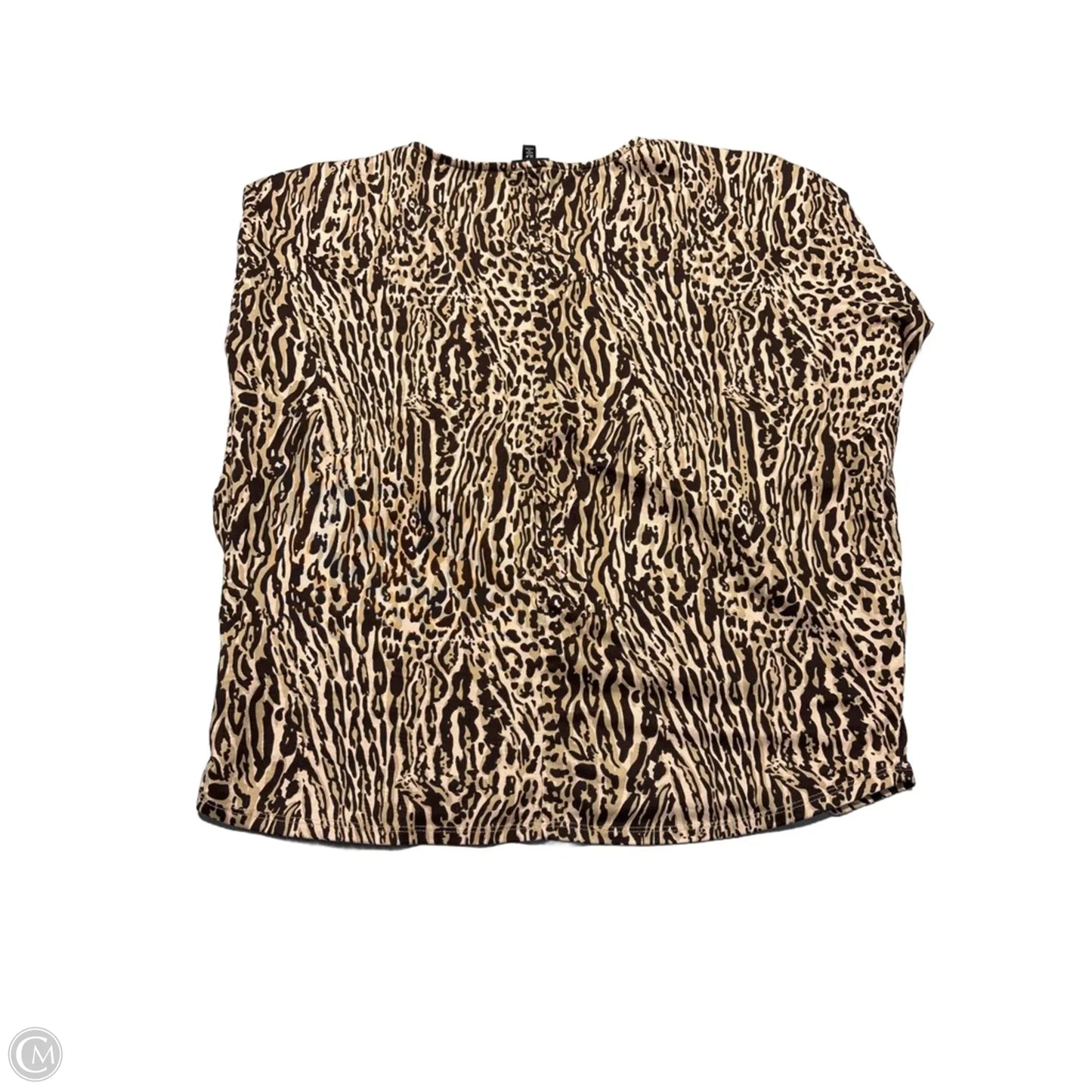 Top 3/4 Sleeve By Bobeau In Animal Print, Size: Xlp