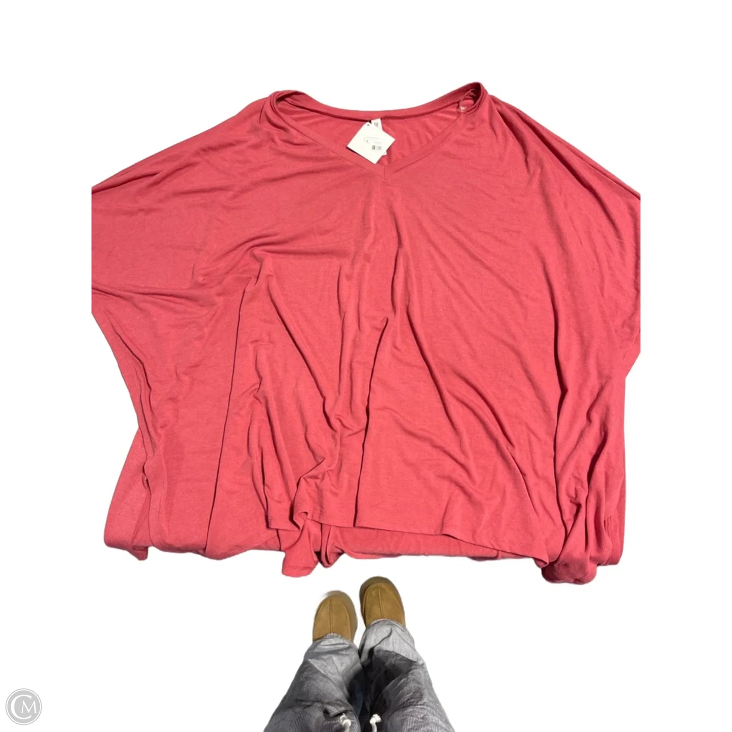 Top Short Sleeve By Zenana In Pink, Size: 2x