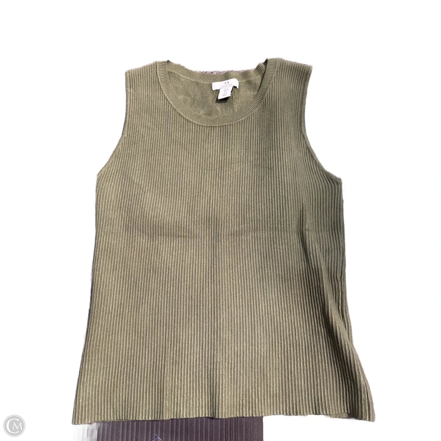 Tank Top Designer By Halston In Green, Size: L