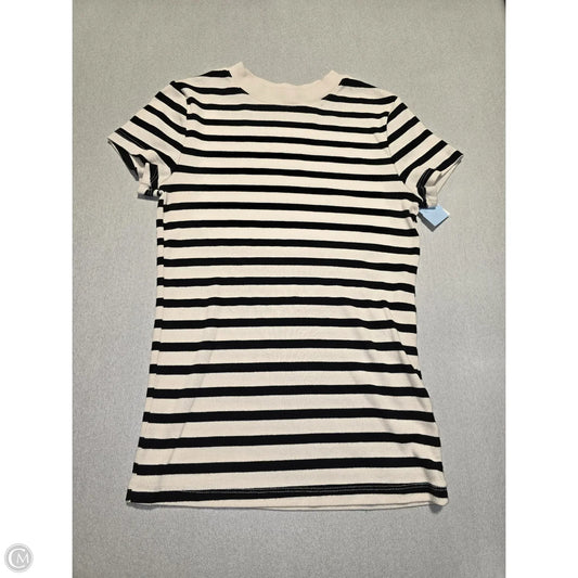Top Short Sleeve Basic By A New Day In Striped Pattern, Size: S