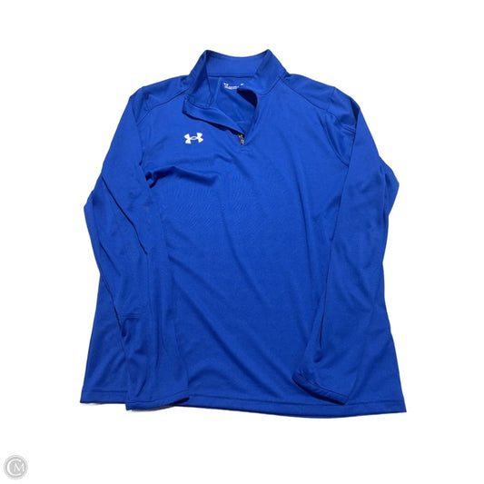 Top Long Sleeve By Under Armour In Blue, Size: M