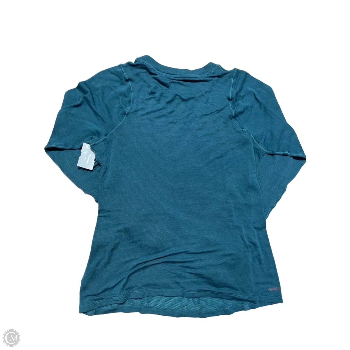 Athletic Top Long Sleeve Crewneck By New Balance In Teal, Size: M