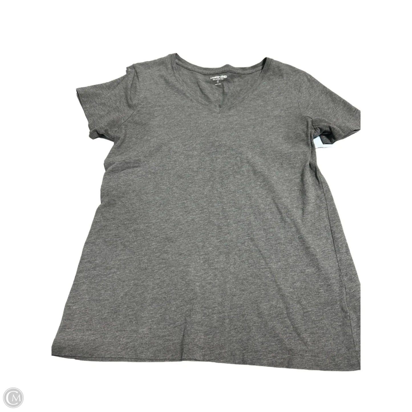 Top Short Sleeve Basic By Lands End In Grey, Size: Xs