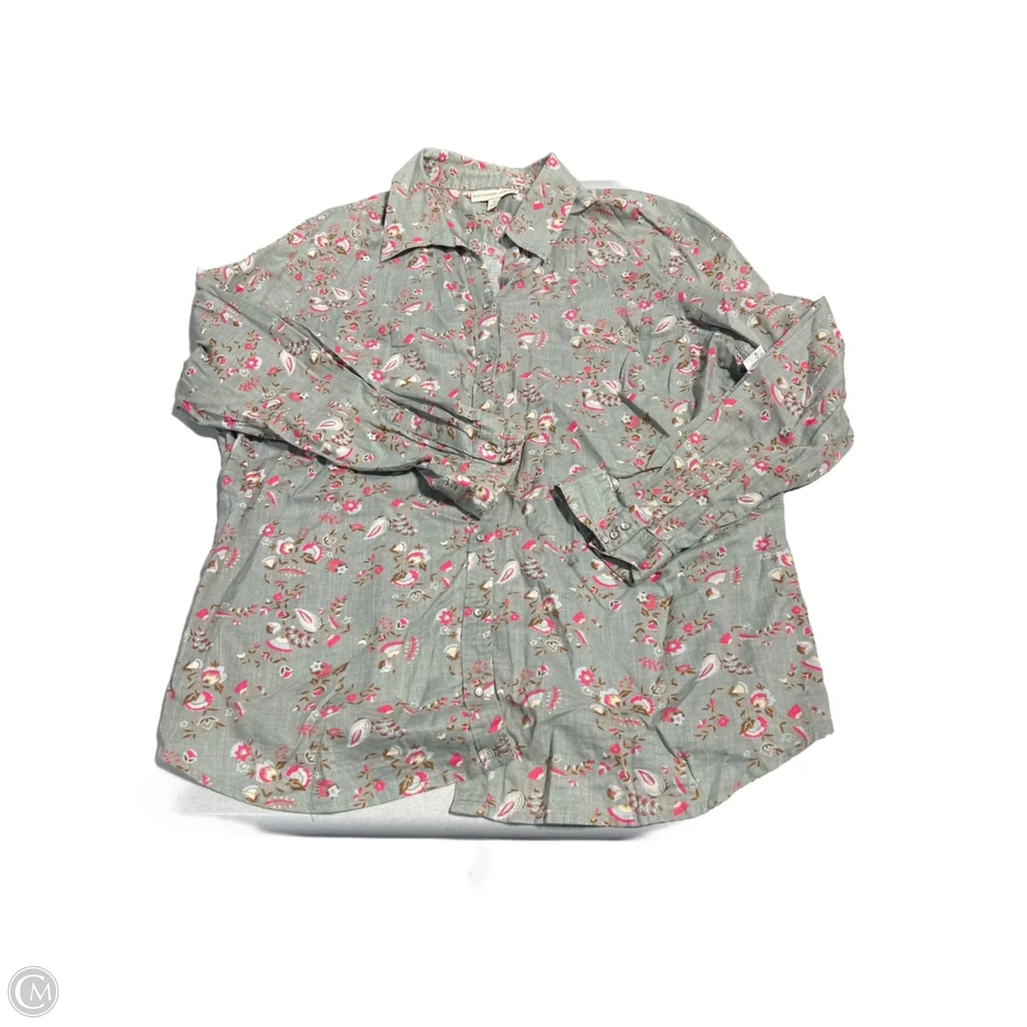 Top Long Sleeve By Alexander Jordan In Floral Print, Size: Xl