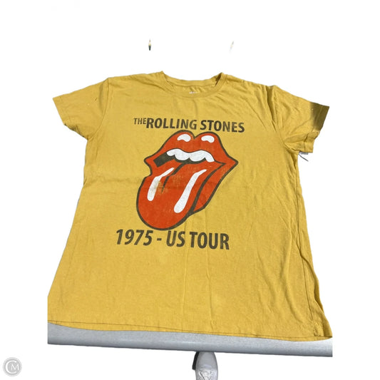 Top Short Sleeve Basic By Cmf In Yellow, Size: L